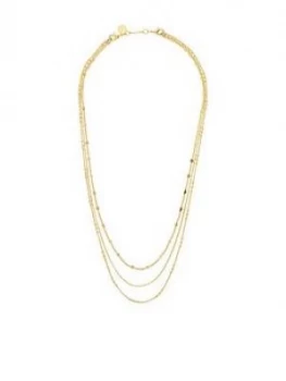 Accessorize Z 3X Multi Chain Layered Necklace - Gold