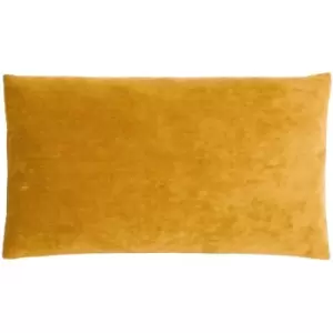 Furn - Camden Micro-Corduroy Velvet Cushion Cover, Mustard, 30 x 50 Cm