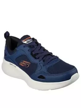 Skechers Skech-Lite Pro Leather Overlay & Mesh Lace Up Trainer, Navy, Size 10, Men