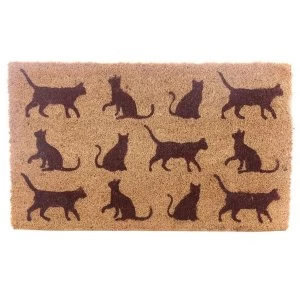 Cats Coir Door Mat