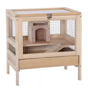 Pawhut Hamster & Rodent Small Animal Cage For Indoor & Outdoor - Brown