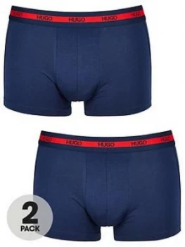 Hugo Boss 2 Pack Stretch Cotton Jersey Trunks Navy Size L Men