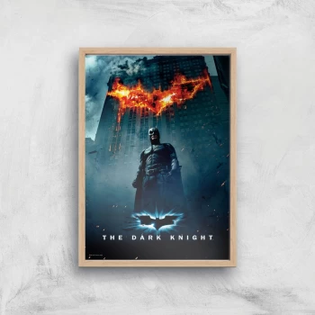 The Dark Knight Giclee Art Print - A4 - Wooden Frame