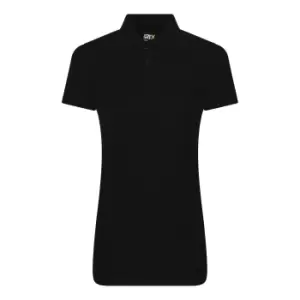 PRO RTX Womens/Ladies Pro Piqu Polo Shirt (L) (Black)