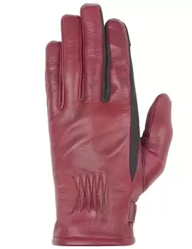 Helstons Candy Summer Leather Burgundy Grey Gloves T9