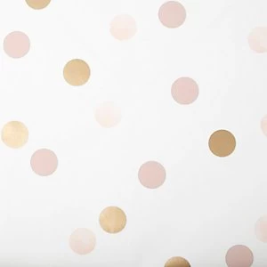 Superfresco Easy Dotty Polka Pink & Gold Wallpaper 10m