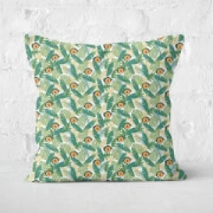 Green Jurassic Park Square Cushion 40x40cm - 40x40cm - Soft Touch