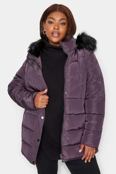 Yours Puffer Jacket Purple