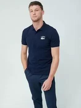 Lacoste Logo Polo Shirt, Navy, Size 2XL, Men