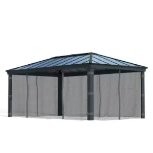 Palram - Canopia Dallas 6100 Garden Gazebo Netting Set 4Pc - Grey