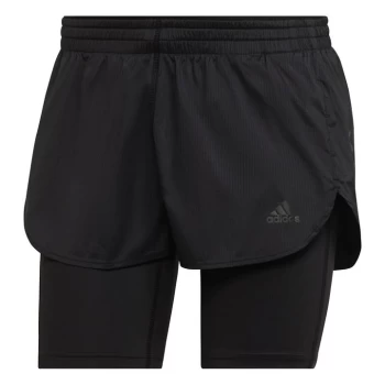 adidas Run Fast Two-in-One Shorts Womens - Black