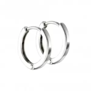 Sterling Silver Mini Flat Profile Huggie Hoop Earrings E5864