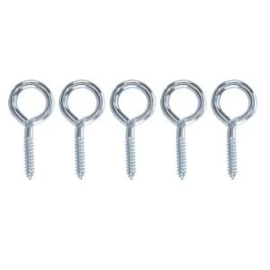 BQ Zinc Effect Metal Screw Eye Pack of 25