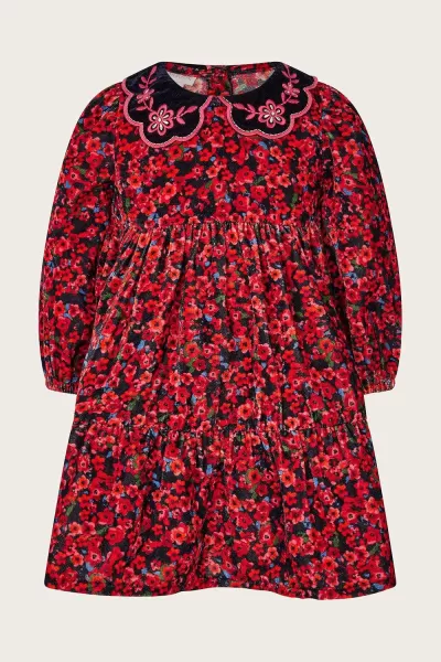 Baby Ditsy Floral Velvet Dress