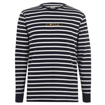 Jack Wills Shearer Stripe Long Sleeve T-Shirt - Navy