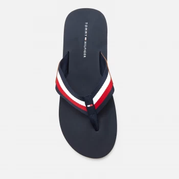 Tommy Hilfiger Mens Corporate Hilfiger Beach Flip Flops - Desert Sky - UK 10.5