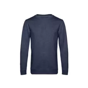 B&C Mens Set In Sweatshirt (S) (Heather Navy)