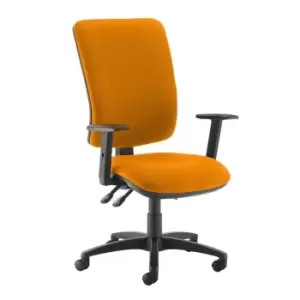 Dams MTO Senza Extra High Back Operator Chair with Adjustable Arms - Costa Blue