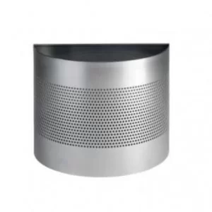 Durable WASTE BASKET Metal Semi-Circle 20 litre bin 165mm perforated