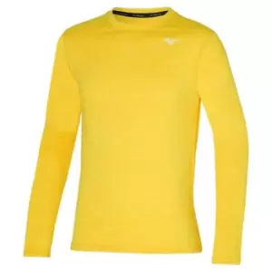 Mizuno Impulse Mens Long Sleeve Running Top - Yellow