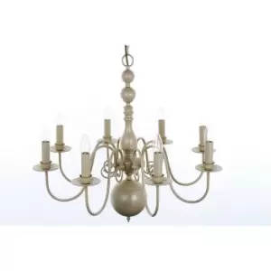 Impex Bologna Flemish Cream 8 Arm Chandelier