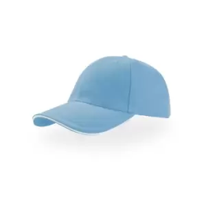 Atlantis Liberty Sandwich Heavy Brush Cotton 6 Panel Cap (One Size) (Light Blue)