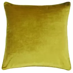 Paoletti Luxe Velvet Polyester Filled Cushion Ochre