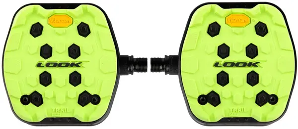 Look Trail Grip Flat Mountain Bike Pedals Lime