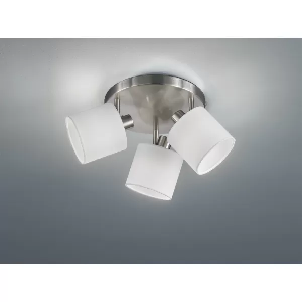 Tommy Modern 3 Light Ceiling Spotlight Clusters Nickel Matt