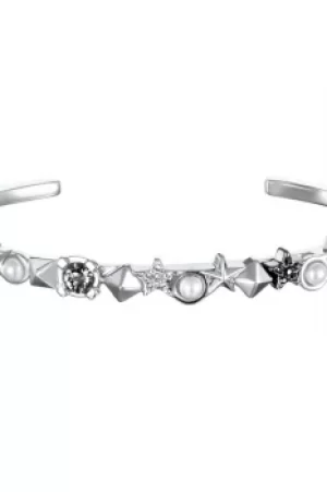 Ladies Karl Lagerfeld Silver Plated Eclectic Stud Bar Bracelet 5378231