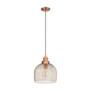 Hanging Ceiling Pendant Light Copper Wire Mesh Shade 1x 60W E27 Feature Lamp