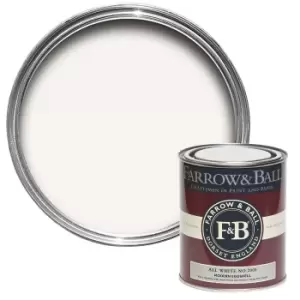 Farrow & Ball Modern Eggshell Paint All White - 750ml