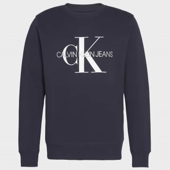 CK Jeans Mens Iconic Monogram Sweatshirt - Night Sky - XXL