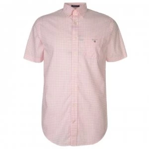 Gant Gant Short Sleeve Pop Colour Gingham Shirt Mens - Rose 629