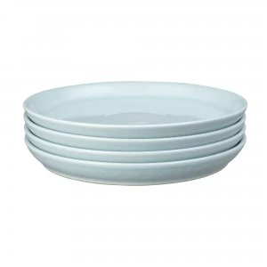Intro Pale Blue Set Of 4 Coupe Dinner Plate