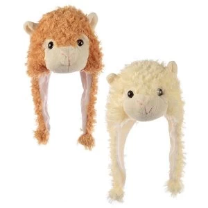 Fun Plush Llama Hat (1 Random Supplied)