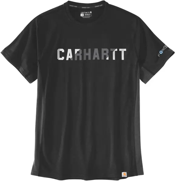 Carhartt Force Flex Block Logo T-Shirt, black, Size L