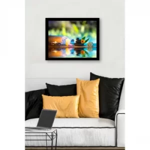 SC0508 Multicolor Decorative Framed MDF Painting