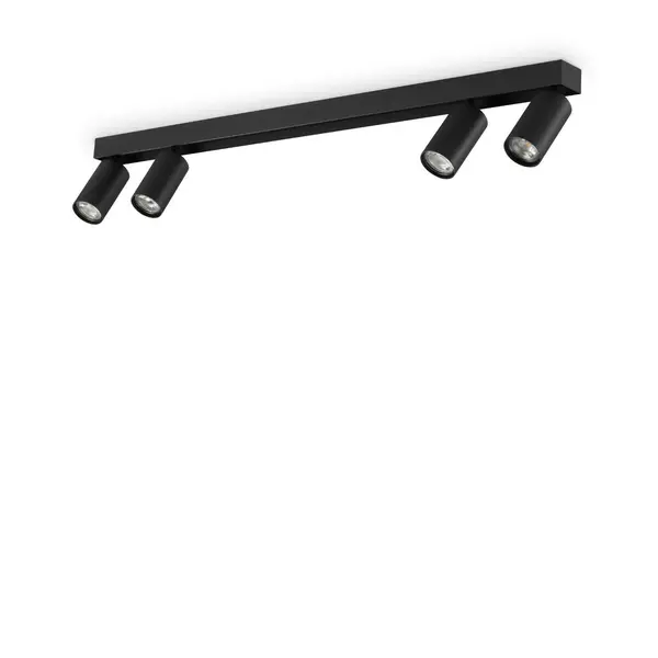 Profilo 4 Light Ceiling Spotlight Bar Black