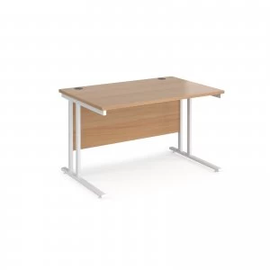 Maestro 25 WL Straight Desk 1200mm x 800mm - White Cantilever Frame b