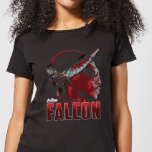 Avengers Falcon Womens T-Shirt - Black - XXL