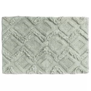 The Linen Yard Diamond Tufted Bath Mat (One Size) (Moonbeam)