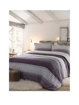 Fusion Betley Brushed Cotton Duvet Cover Set Plum - Sk