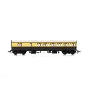 Hornby GWR Collett 57' Bow Ended D98 Six Compartment Brake Third (Right Hand) 5504 Era 3 Model Train