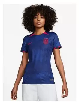 Nike USA 2023 Womens Away Stadium Short Sleeved Shirt - Blue Size M, Women