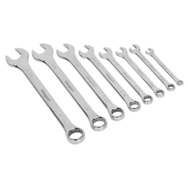 Genuine SEALEY S0870 Combination Spanner Set 8pc Whitworth