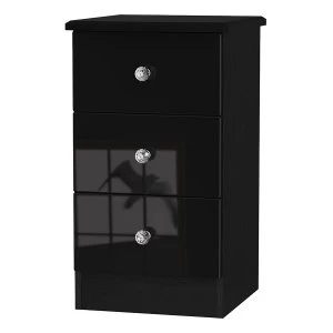 Robert Dyas Tedesca Ready Assembled 3-Drawer Bedside Table