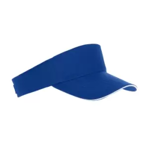 SOLS Unisex Ace Sun Visor (One Size) (Royal Blue/White)