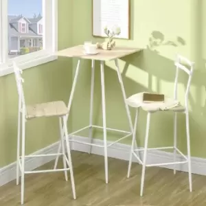 HOMCOM Bar Table And Stools White