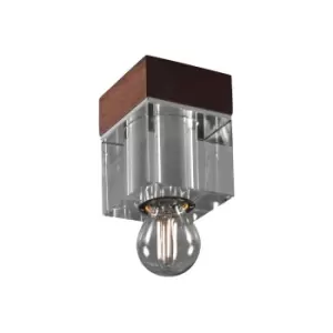 Riviera Semi Flush Light Mahagoni